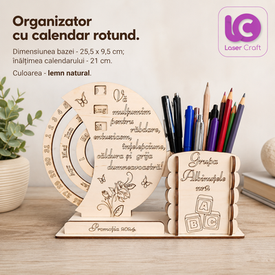 Organizator cu calendar rotund OR001 foto
