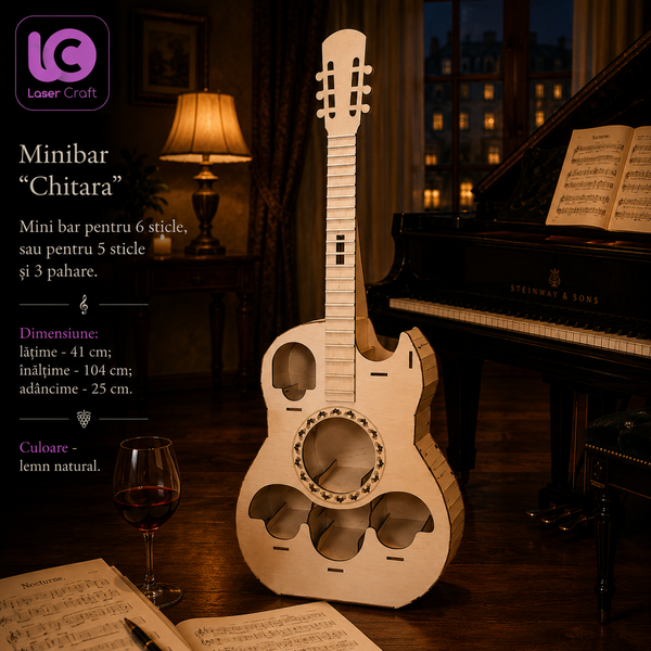 Мини-бар &laquo;Гитара&raquo; для 6 бутылок MB004 фото