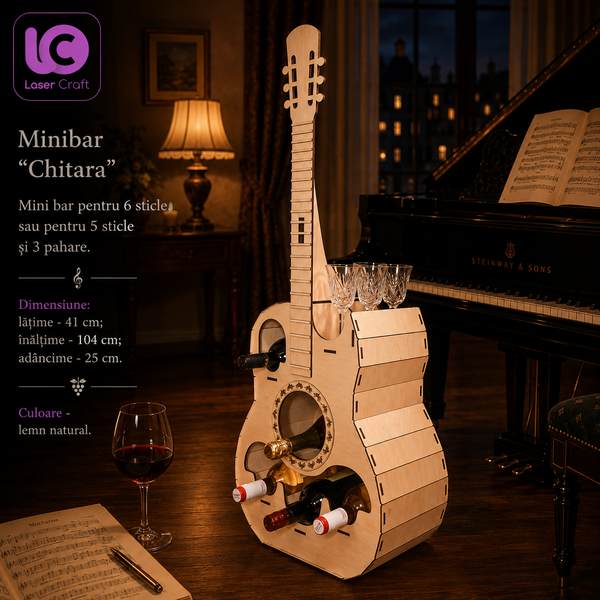 Мини-бар &laquo;Гитара&raquo; для 6 бутылок MB004 фото